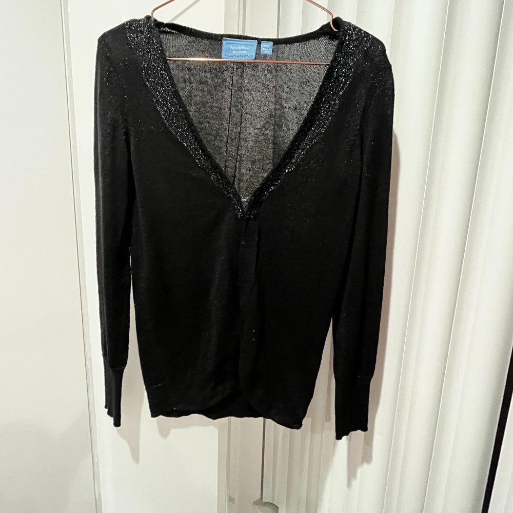 Simply Vera Vera Wang Black Cardigan